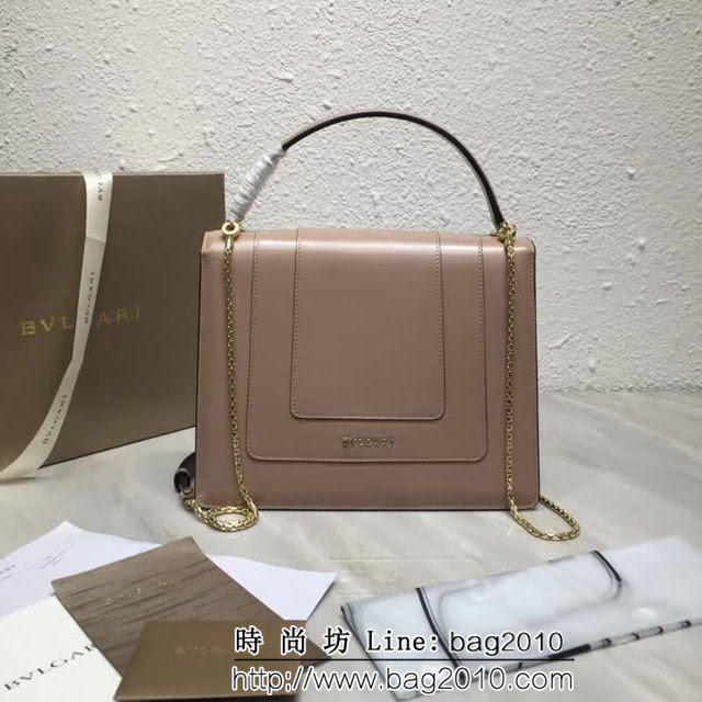 BVLGARI寶格麗 頂級牛皮大號蛇頭包 蛇首搭扣 手提肩背包 可拆卸肩帶 38629 FYD1166